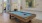 a pool table in a room